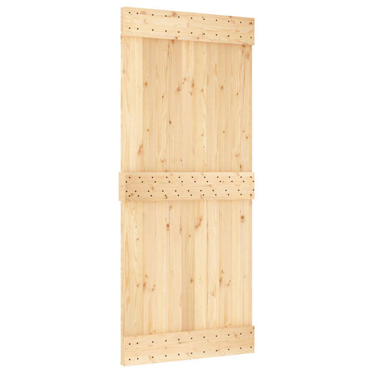 Door NARVIK 35.43 x 82.68 in Solid Pine Wood (Untreated)