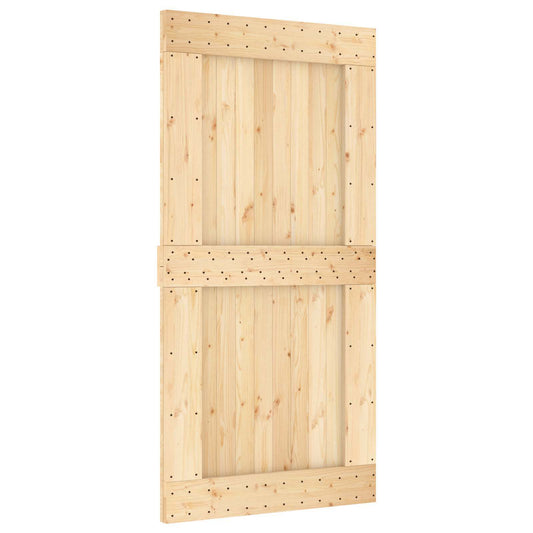 Door NARVIK 39.37 x 82.68 in Solid Pine Wood (Untreated)