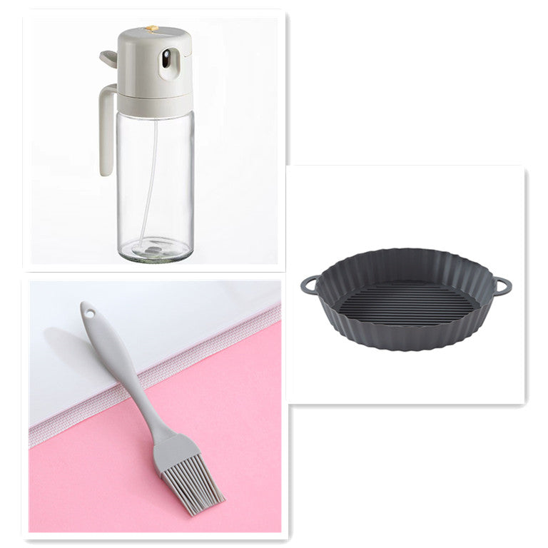 2 In 1 Oil Sprayer Bottle BBQ Cooking Oil Dispenser Olive Oil Pourers Sprayer Ki