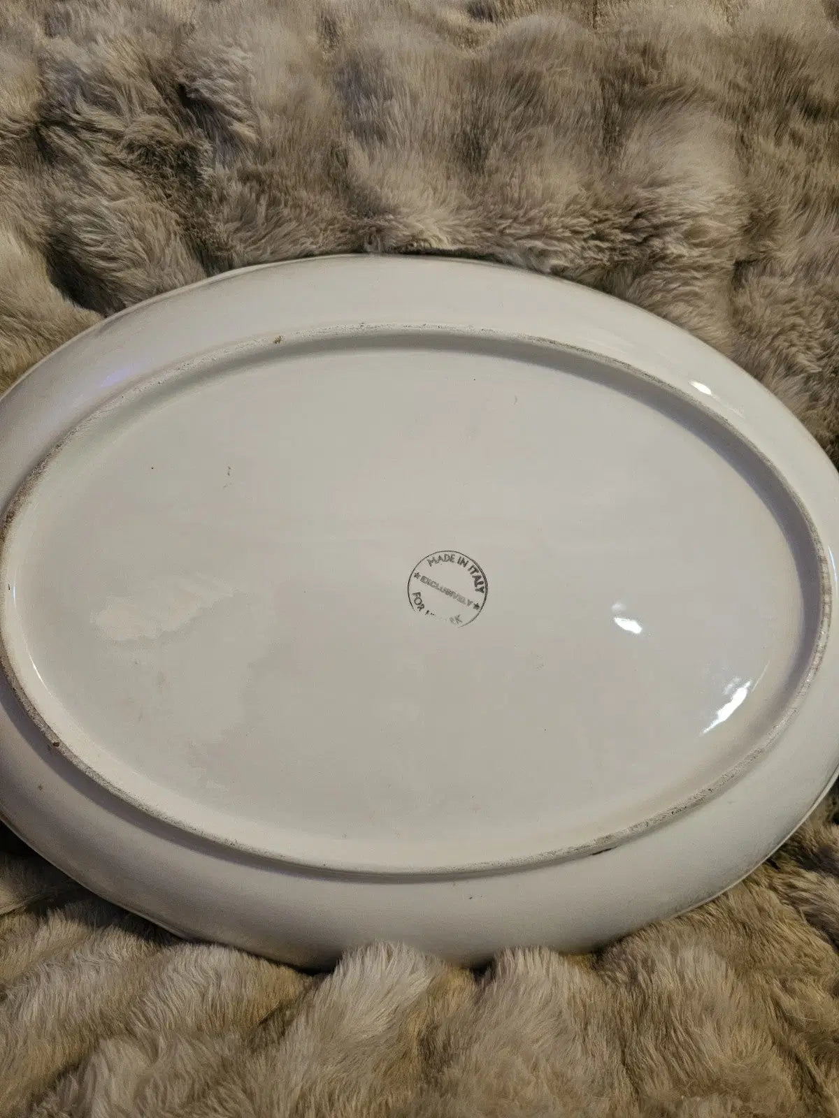 Plate Italian Oval Magnificent Fruit themed huge platter 18 x 13 1/2 Gorgeous