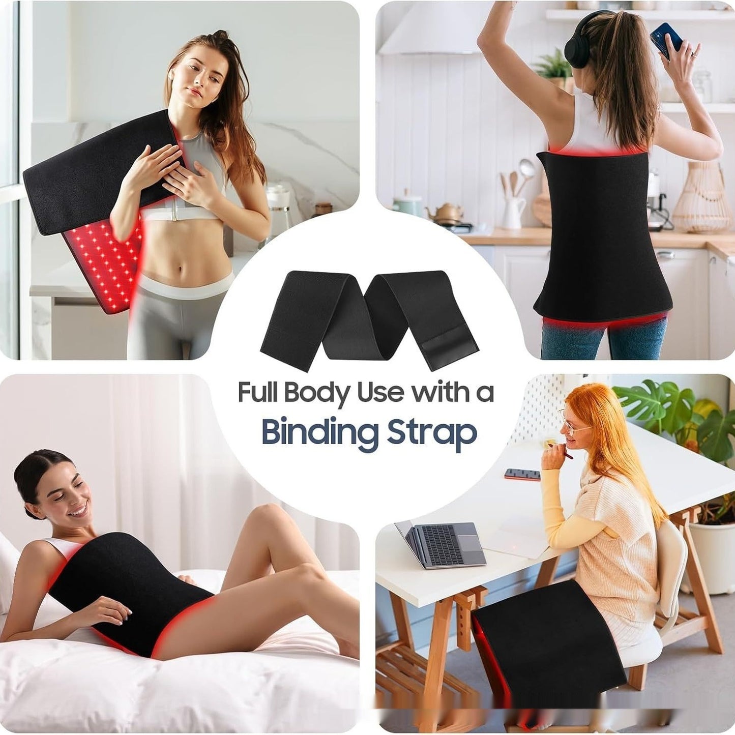 Near-infrared Light-heated Red-light Therapy Waist Belt