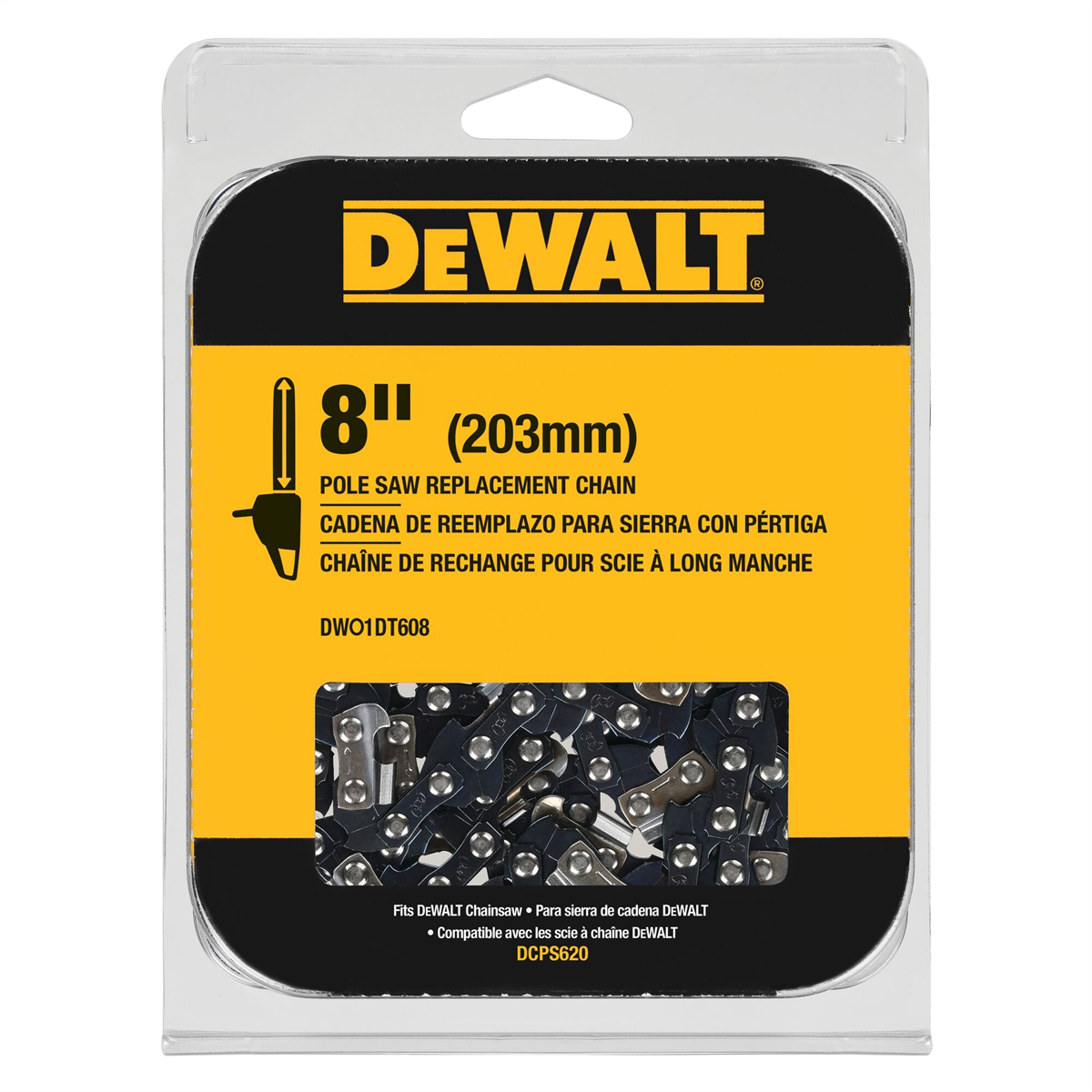 Dewalt 8in replacement chain 20v dw pole saw