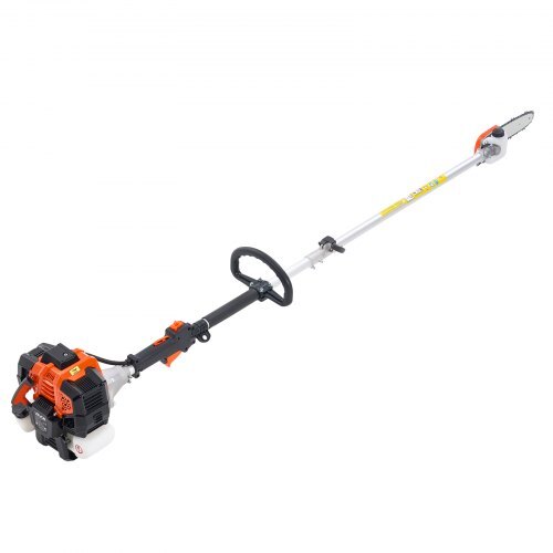 Gas Pole Saw, 33CC 2 Stroke Gas Powered Pole Saws with 8 in Cutting Bar, Cordless Tree Trimmer with 30 fl.oz Fuel Tank, 6.7 to 11.6 ft Extendable, Powerful Chainsaw for Tree Trimming Pruning
