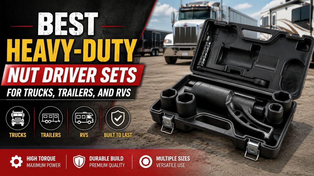 Best heavy-duty nut driver sets for trucks, trailers, and RVs with torque multiplier wrench and socket set in carrying case
