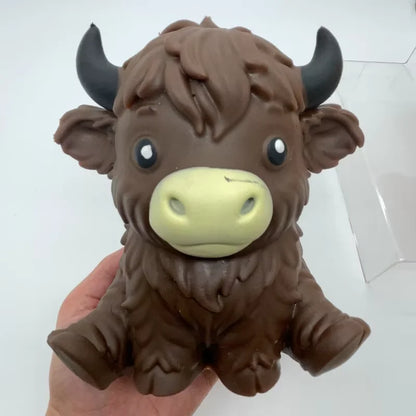 Scottish Highland Cow Squishy Slow Rebound Anxiety Relief Fidget Toy,Squishy Toys, Festival Toys,Juegos Para ,Cheese Squishy