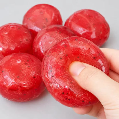 Handmade Watermelon Slushy Squishy Toy Soft Slow Rebound Stress Relief ADHD Squeeze Toy Realistic Fruit Model Adult Gift