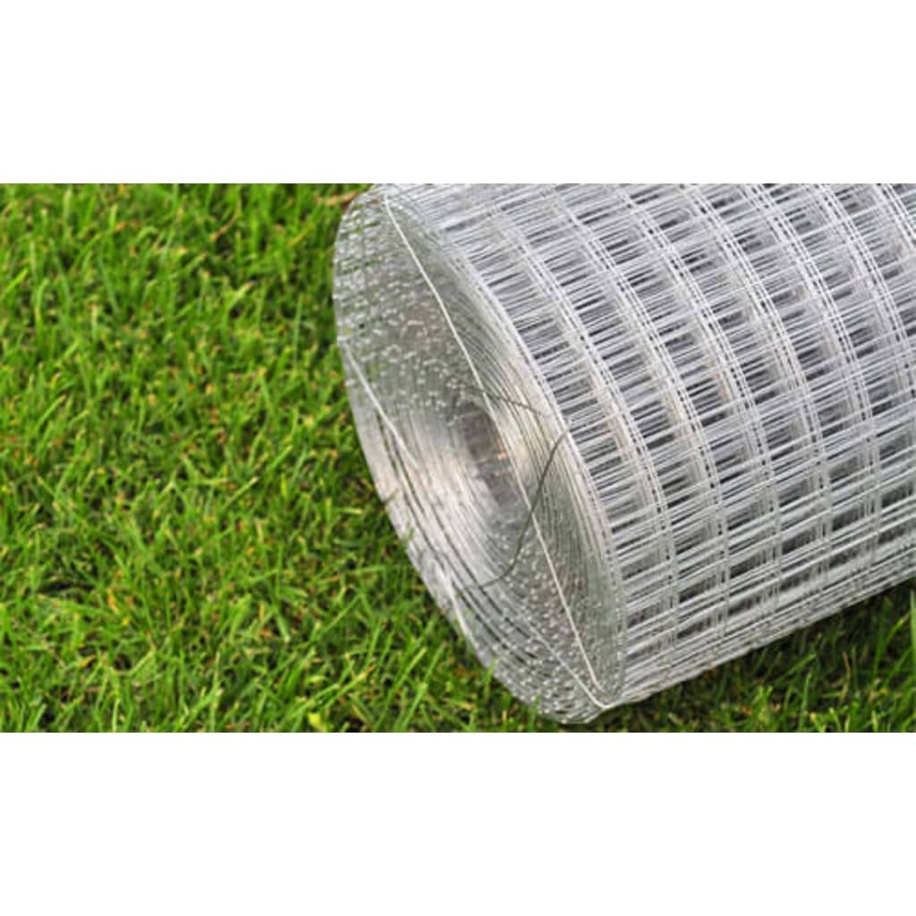 Chicken Wire Fence Galvanized Steel 82'x3.3'Silver