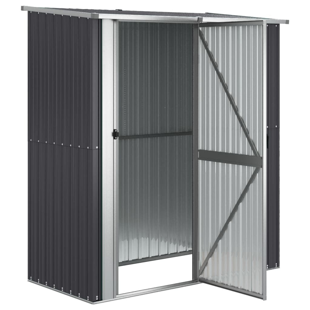 Garden Shed Anthracite 71.1"x38.2"x82.5" Galvanized Steel