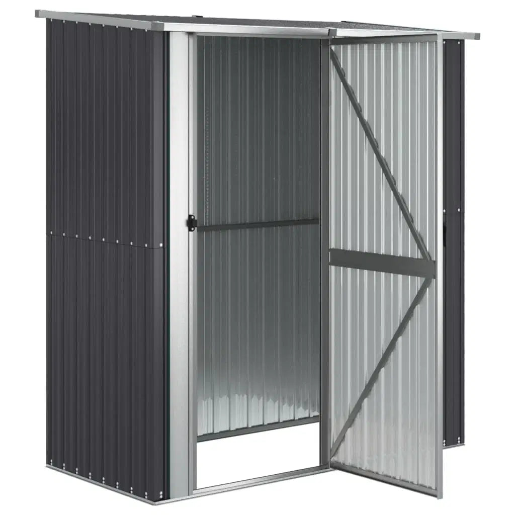 Garden Shed Anthracite 71.1"x38.2"x82.5" Galvanized Steel