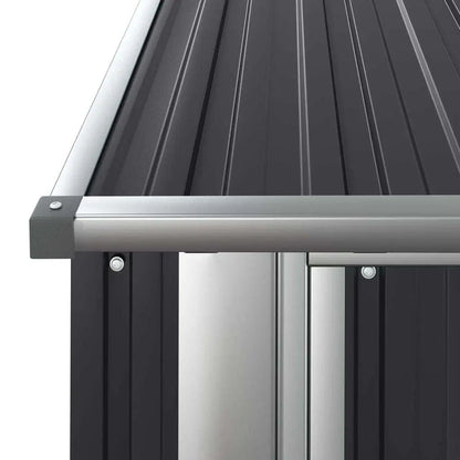 Garden Shed Anthracite 71.1"x38.2"x82.5" Galvanized Steel