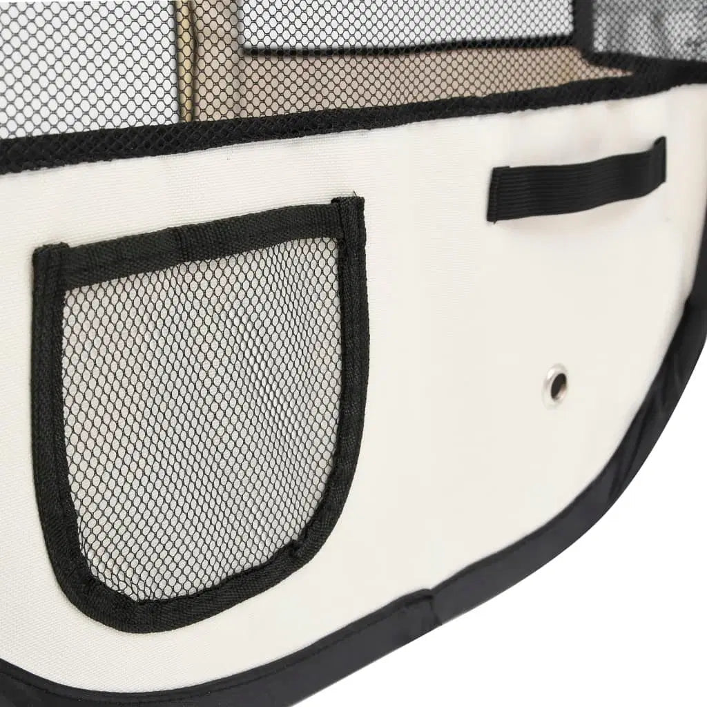 Foldable Dog Playpen with Carrying Bag Blue 43.3"x43.3"x22.8