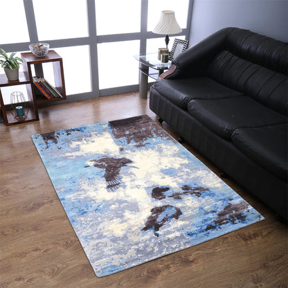 Rugsotic Carpets Hand Knotted Silk Area Rug Abstract
