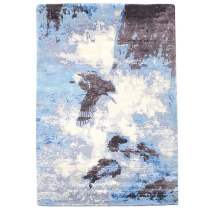 Rugsotic Carpets Hand Knotted Silk Area Rug Abstract