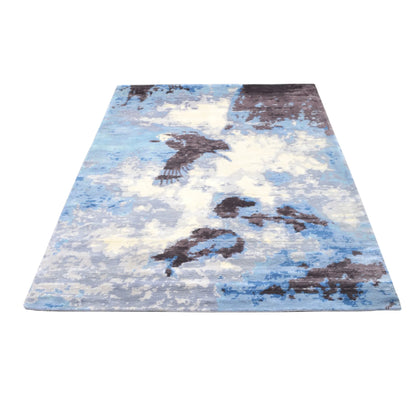Rugsotic Carpets Hand Knotted Silk Area Rug Abstract