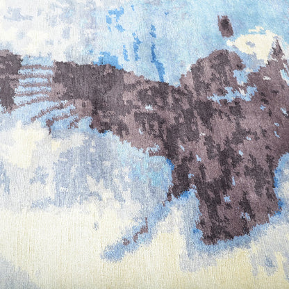 Rugsotic Carpets Hand Knotted Silk Area Rug Abstract