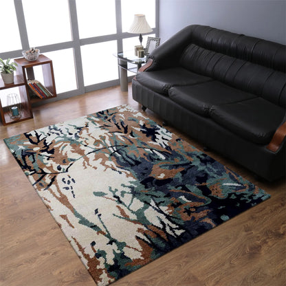 Rugsotic Carpets Hand Knotted Silk Area Rug Abstract