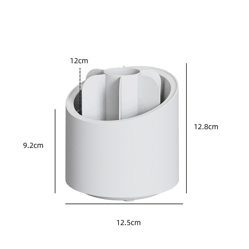 Dust Proof Household Acrylic Lipstick Cosmetic Storage Box Rotating Brush Barrel
