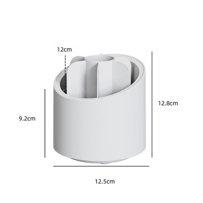 Dust Proof Household Acrylic Lipstick Cosmetic Storage Box Rotating Brush Barrel