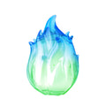 Transparent Gradient Waterproof And Drop-Resistant Flame-Design Full-Body Earphone Case