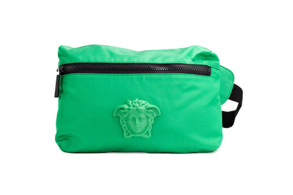 Versace Bright Green Nylon Matte Medusa Belt Bag