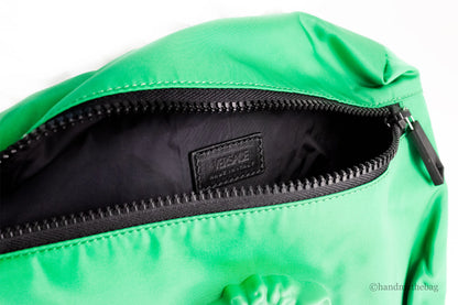 Versace Bright Green Nylon Matte Medusa Belt Bag