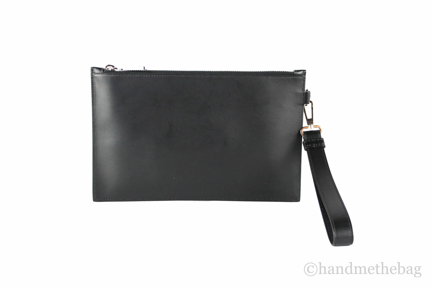 Versace Leather Embroidered Heart Patch Clutch