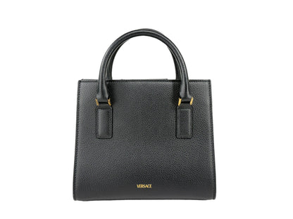 Versace Virtus Leather Top Handle Satchel Bag