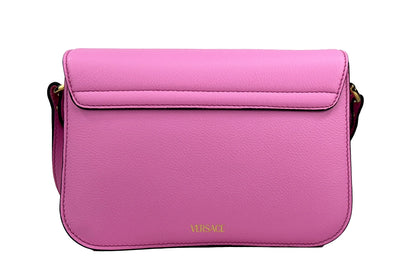 Versace La Medusa Pink Leather Shoulder Crossbody Bag Purse