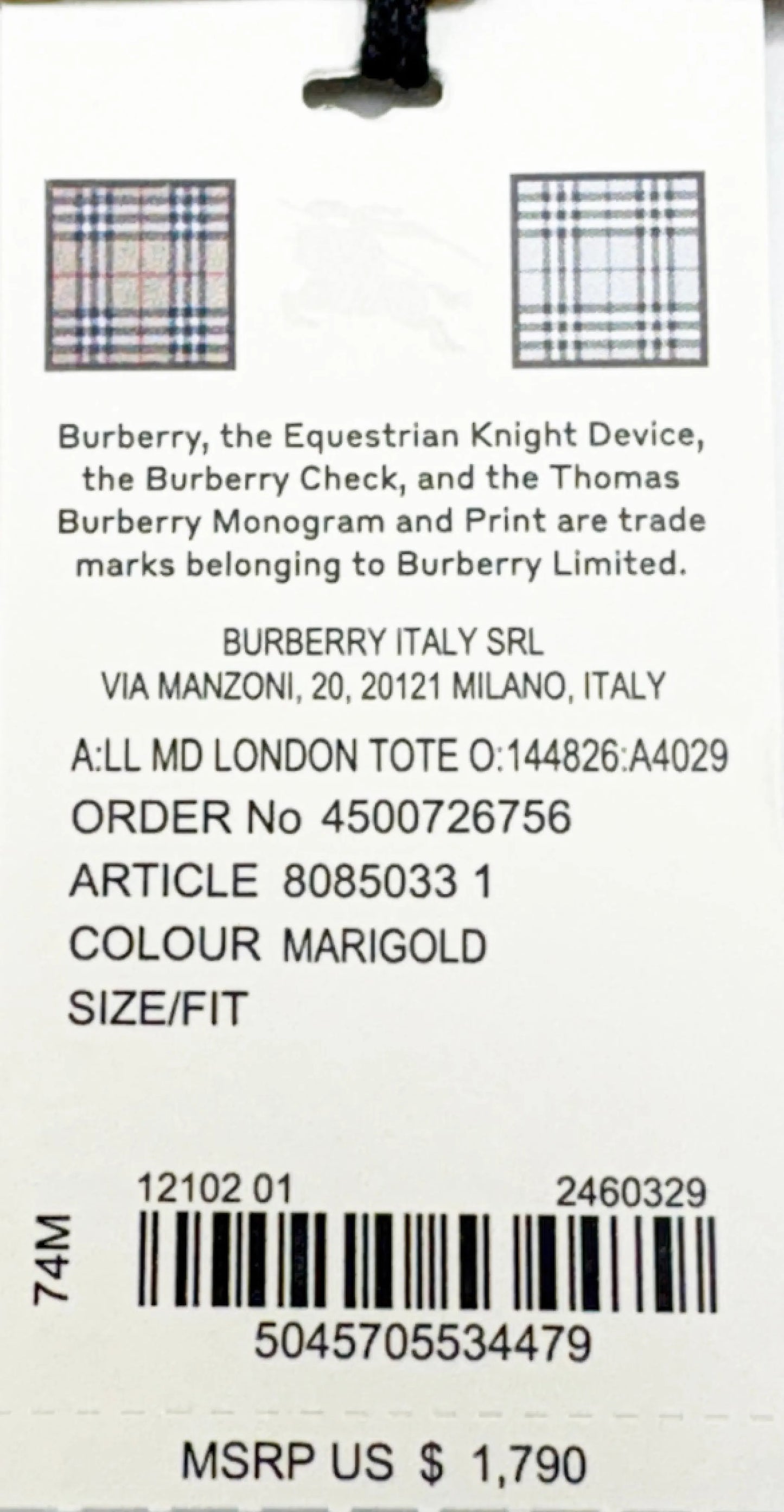 Burberry London Tote Bag