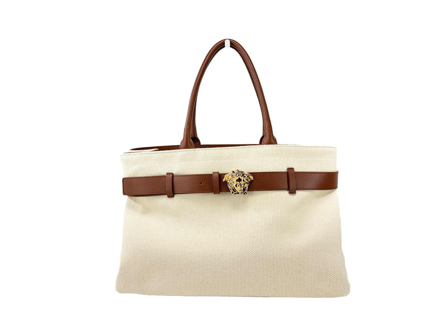 Versace Medusa Canvas Belt Tote Bag