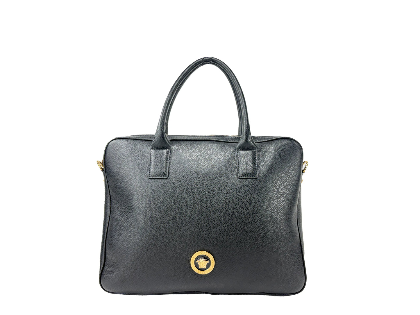 Versace Medusa Leather Briefcase Laptop Bag