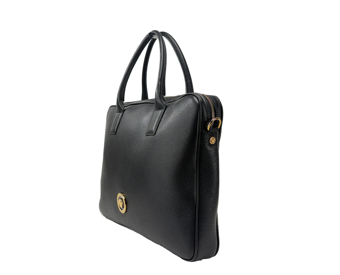Versace Medusa Leather Briefcase Laptop Bag