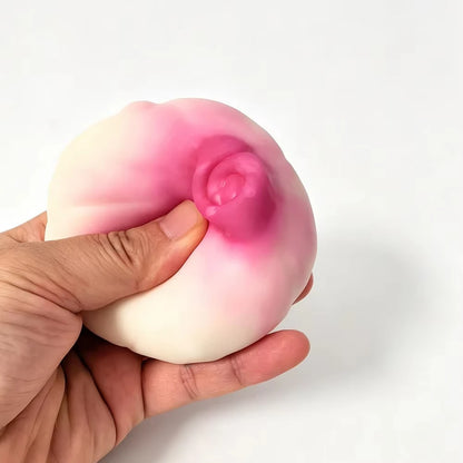 Onion Shaped Squishy Crunch Squeeze Toy, Round Block Filled Stress Relief Toy, Non-Resilient Fidget Sensory Toy, Creative Gift
