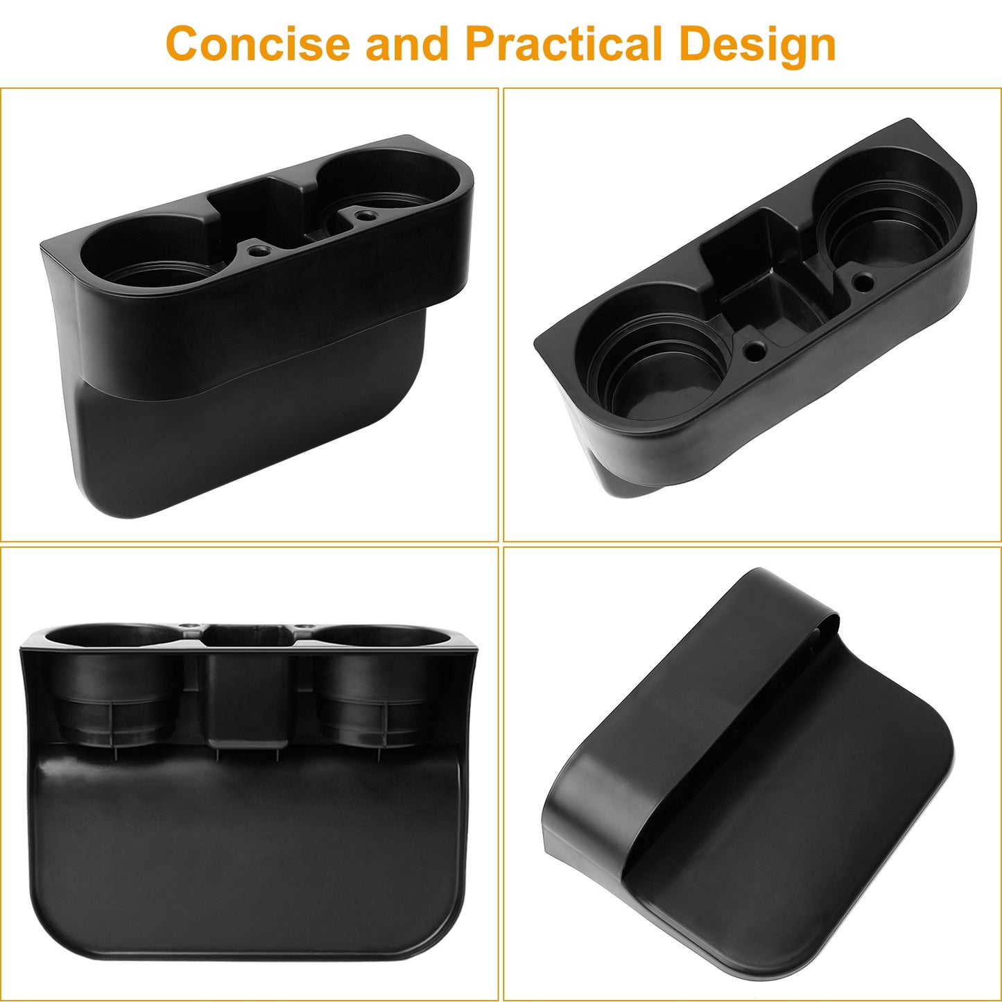 1Pc Car Seam Cup Holder Seat Gap Wedge Drink Storage Organizer Console Side Pocket Mount Stand For Pen Phone Bottle Sunglasses