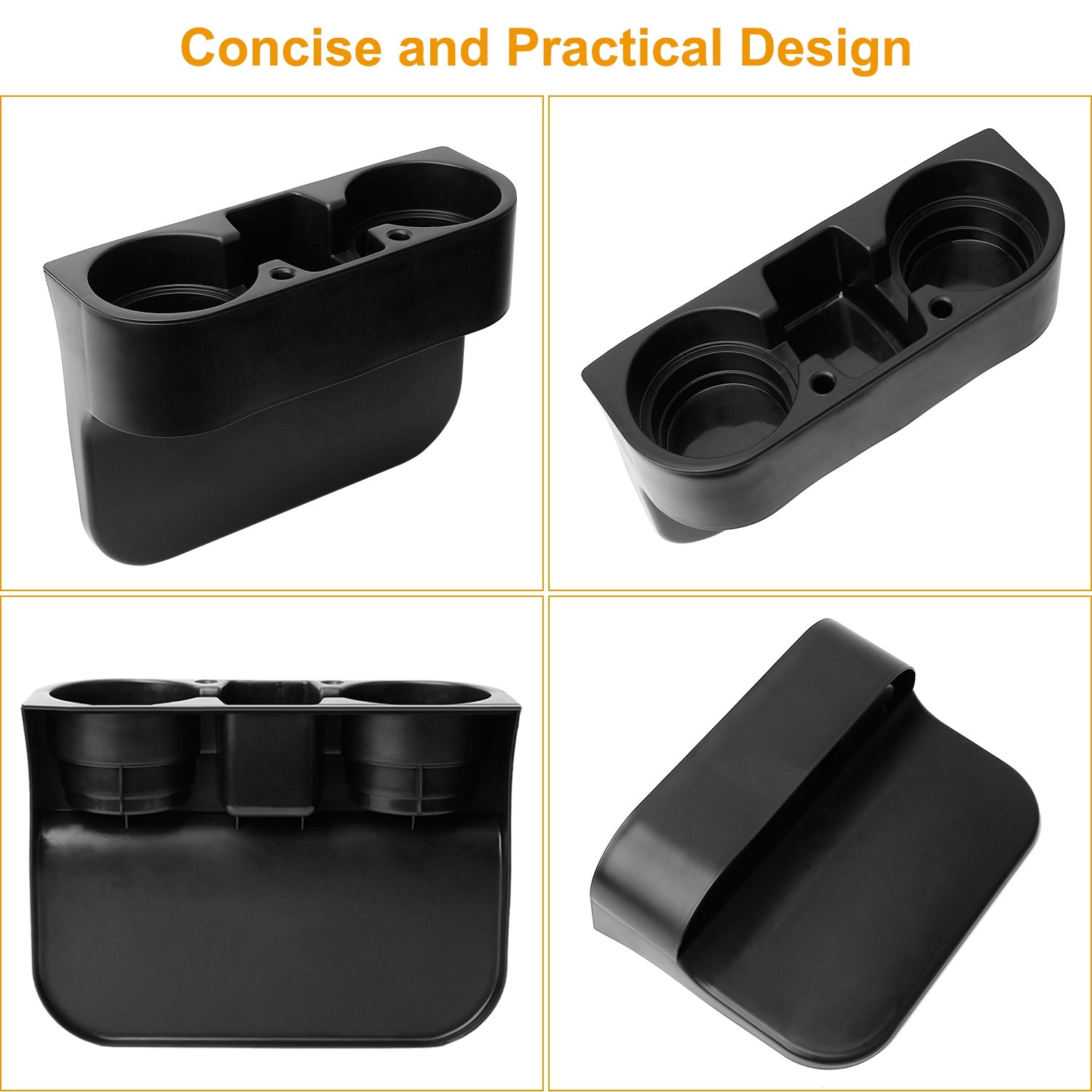 1Pc Car Seam Cup Holder Seat Gap Wedge Drink Storage Organizer Console Side Pocket Mount Stand For Pen Phone Bottle Sunglasses