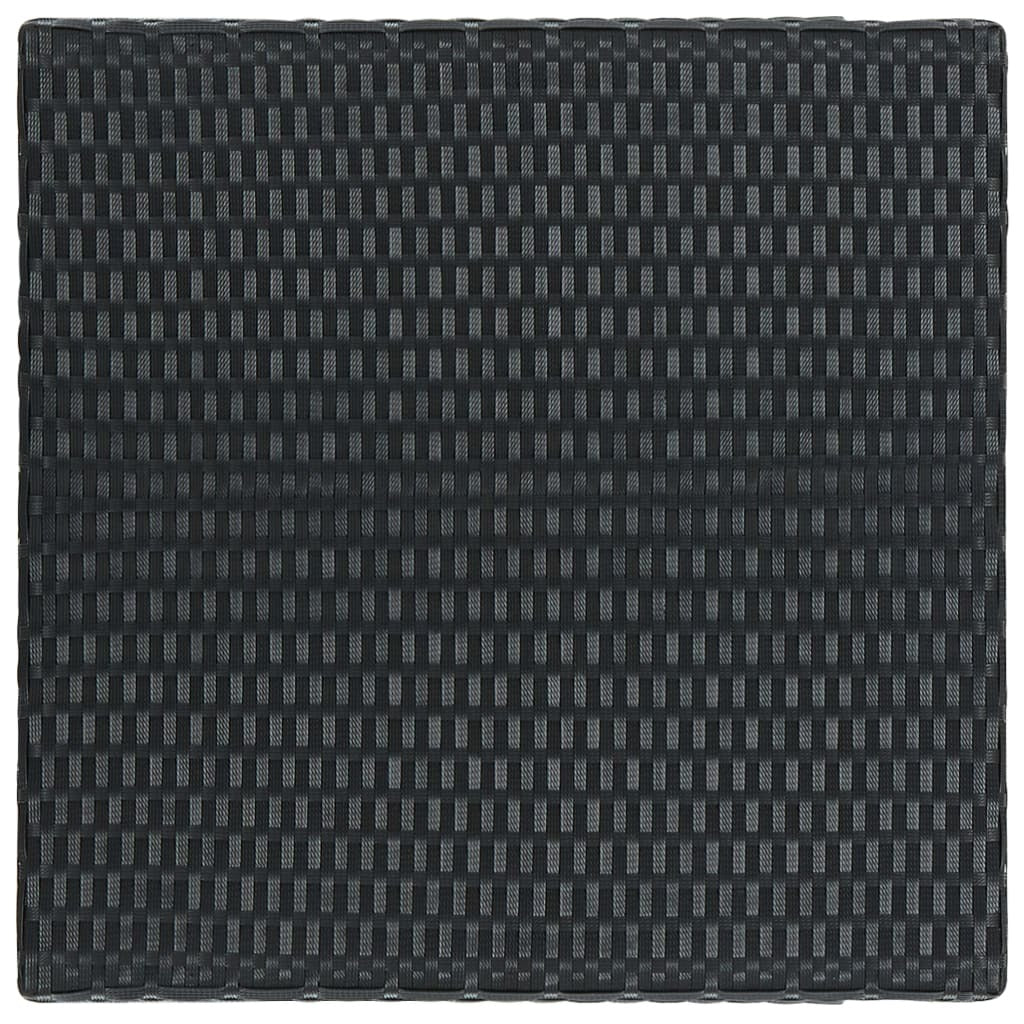 3 Piece Patio Bar Set with Cushions Poly Rattan Black