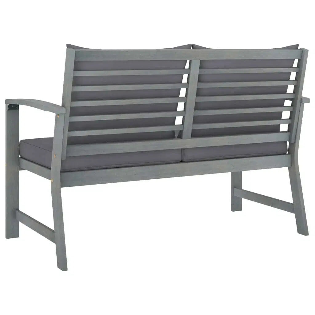 4 Piece Patio Lounge Set with Cushions Solid Acacia Wood
