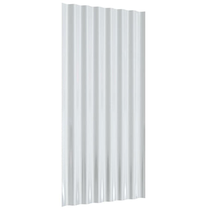 Roof Panels 12 pcs Galvanized Steel Green 31.5"x14.2