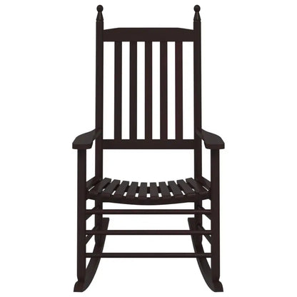 Rocking Chairs with Curved Seats 2 pcs Brown Solid Wood Poplar