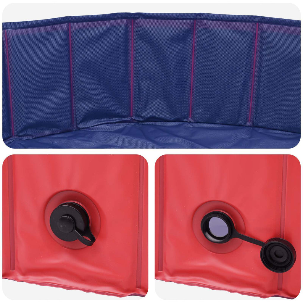 | Children Swimming Pool | Folding Red  31.50 x 7.87 in