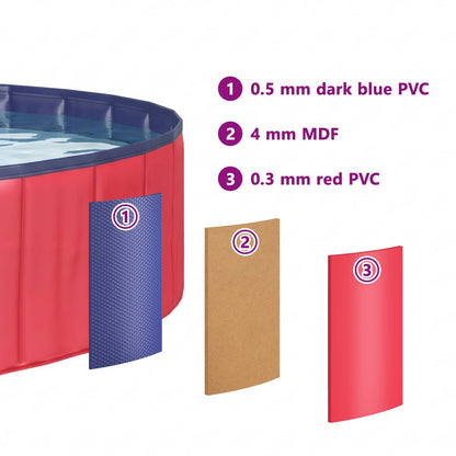 Children Swimming Pool  31.50 x 7.87 in Round for Red