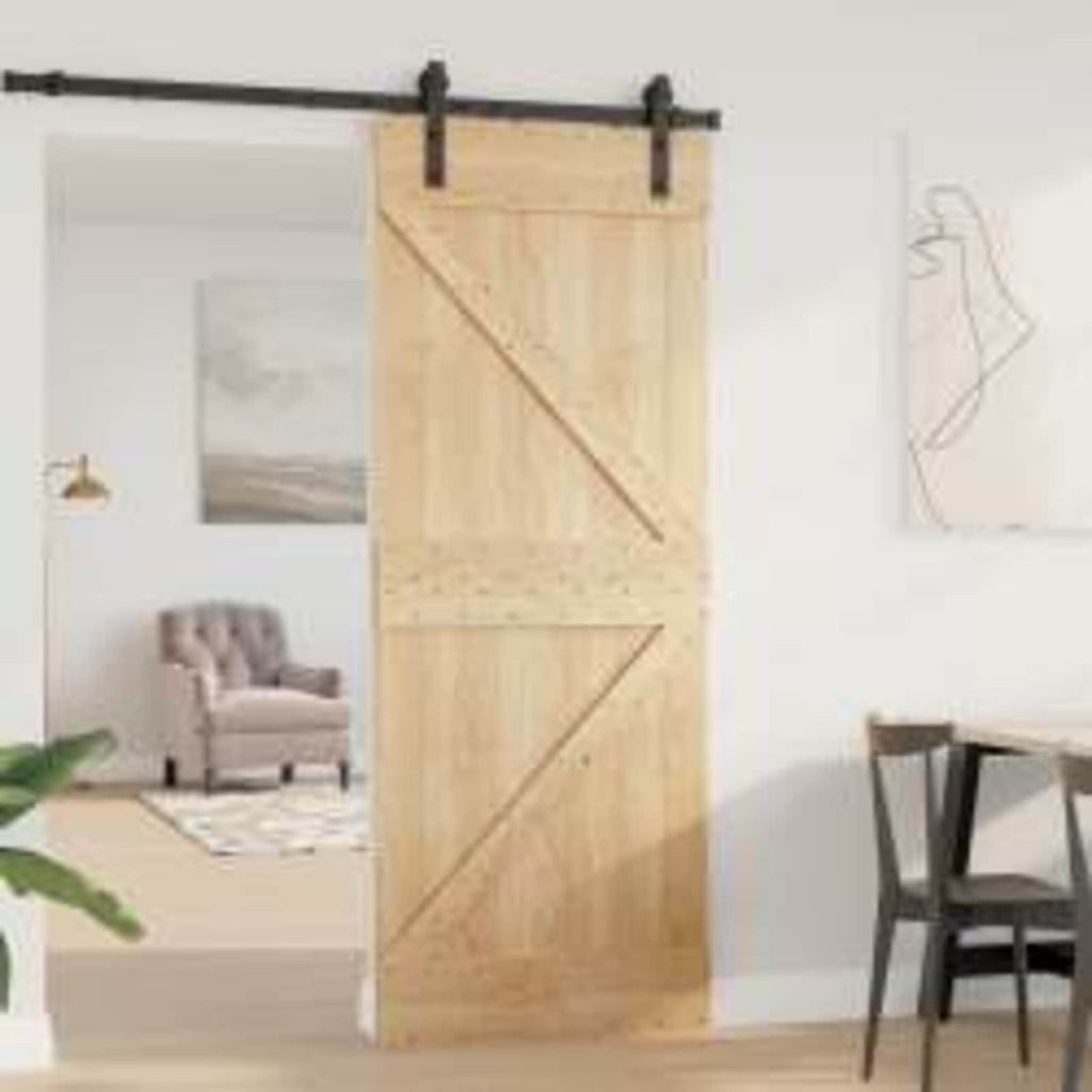 | Door | NARVIK Natural 31.50 x 82.68 in Solid Pine Wood