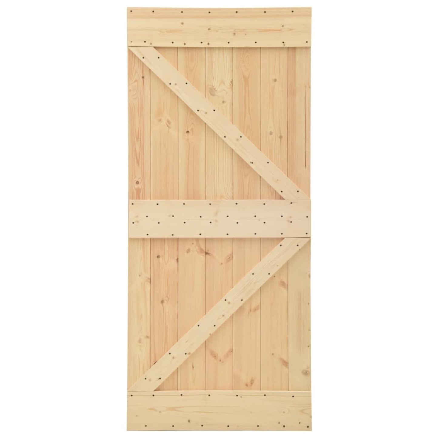 Door NARVIK 31.50 x 82.68 in Solid Pine Wood (Untreated)