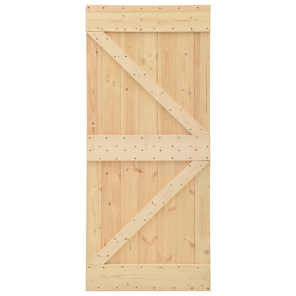 Door NARVIK 31.50 x 82.68 in Solid Pine Wood (Untreated)