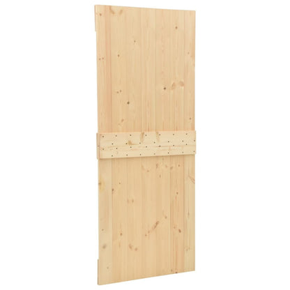 Door NARVIK 31.50 x 82.68 in Solid Pine Wood (Untreated)