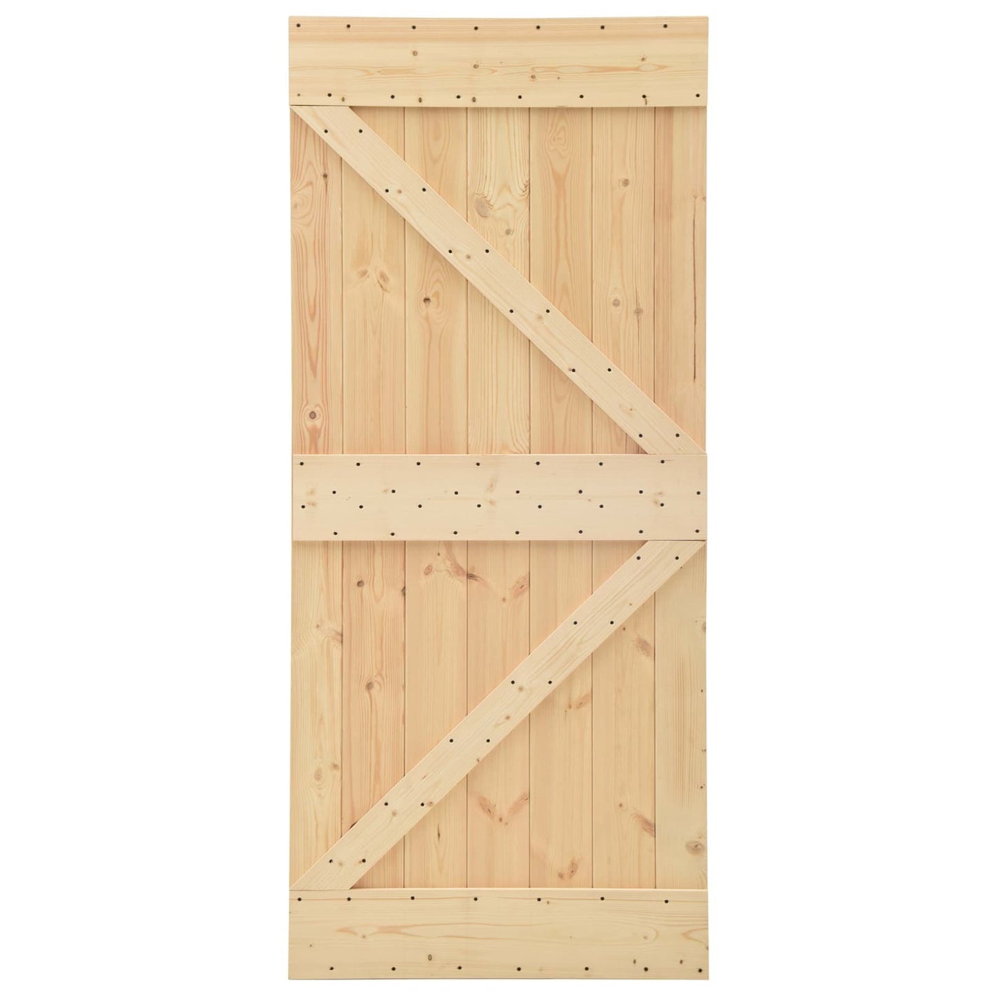 Door NARVIK 35.43 x 82.68 in Solid Pine Wood (Untreated)