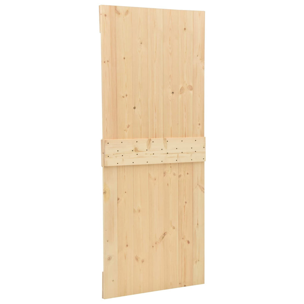 | Door | NARVIK Natural 35.43 x 82.68 in Solid Pine Wood