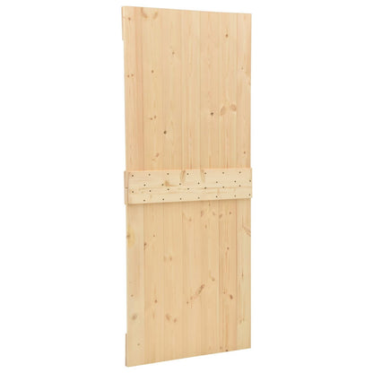 Door NARVIK 35.43 x 82.68 in Solid Pine Wood (Untreated)