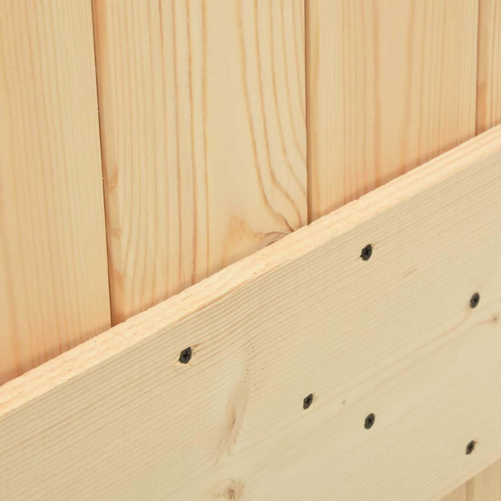 | Door | NARVIK Natural 35.43 x 82.68 in Solid Pine Wood