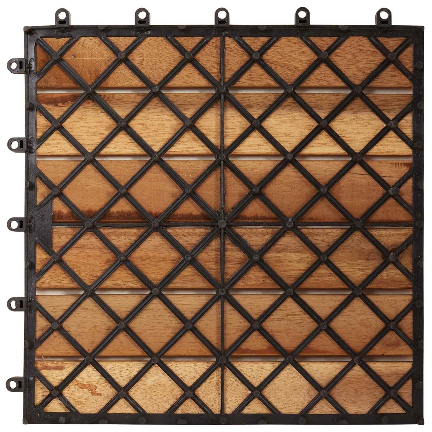 | Decking Tile | 10 pcs Brown 11.81 x 11.81 in Acacia Hardwood